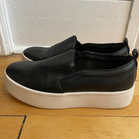 Black Slip On Platform Sneakers - Picture 3 of 7